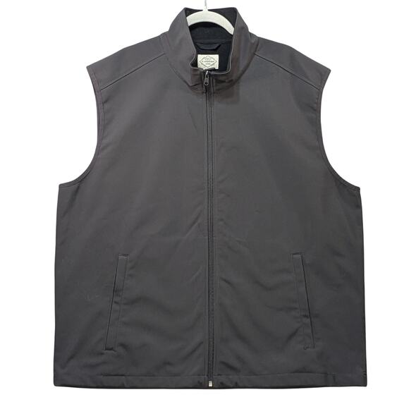 St John’s Bay Men’s XXL Gray Full Zip Vest Fleece Lined Casual - Picture 2 of 8